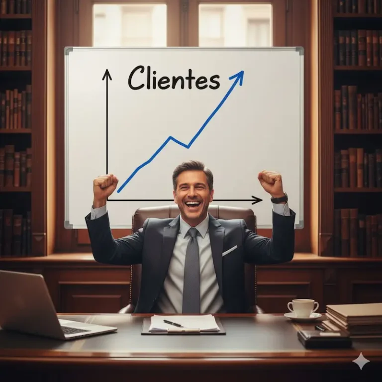 Un abogado de Badajoz feliz por conseguir más clientes implementando acciones de marketing para abogados como posicionamiento seo para páginas web de abogados