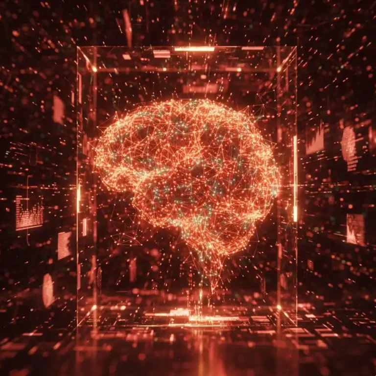 un cerebro creado por una red neuronal hecha con ia con noticias sobre ia