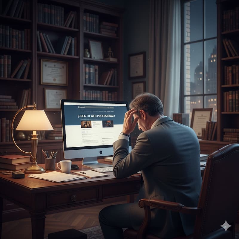 Abogado creando una landing page para posicionar su web en google